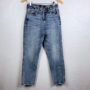 Hollister Acid Wash Ultra High Rise Mom Denim Jeans Sz 5 W27